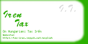 iren tax business card